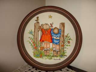   Germany Handmade Stitched Embroidered Hummel Framed Art Picture  