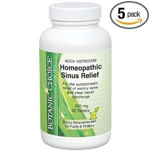  Botanic Choice Homeopathic Sinus, 300 mg., 90 Tablets 