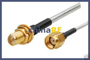 RP SMA male to RP SMA female pigtail semi rigid cable  