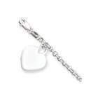   Jewelry Co. Sterling Silver Heart Charm Childs Bracelet   5.5 inch