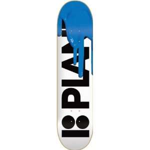  Plan B Drips Deck 7.5 White Blue Skateboard Decks Sports 