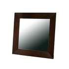 Wholesale Interiors Square Mirror with Wood Frame in Dark Brown Finish
