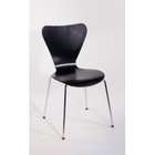   Stacking Chair Set of 4   Black   32.25 H x 17 W x 18 D   02841