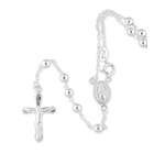VistaBella 925 Sterling Silver Jesus Crucifix Mary Rosary Necklace