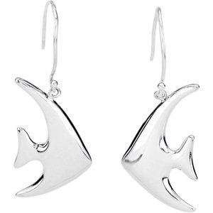    Sterling Silver Angel Fish Earrings Sterling silver Jewelry
