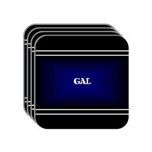   GAL Set of 4 Mini Mousepad Coasters (black design) 