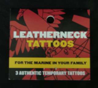 USMC Marine Corps Leatherneck Temporary Tattoos 3  