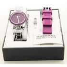   Womens Kenneth Cole Reaction Box Set Steel & Rubber Bands Watch RK6010