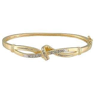   Bangle in 14K Gold Over Sterling Silver  Jewelry Bracelets Diamond