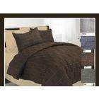 OctoRose Sage Green Queen size Micro Suede Quilted Bedspread Set with 