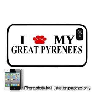  Great Pyrenees Paw Love Dog Apple iPhone 4 4S Case Cover Black 