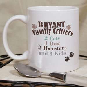  Family Critters Personalized Coffee Mug
