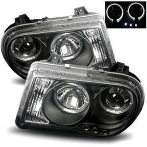   : 05 10 Chrysler 300C Black LED Halo Projector Headlights: Automotive