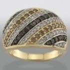   with 14k Color Flash Plating 0.98Cttw Multi Colored Diamond Ring