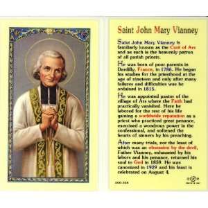 St. John Mary Vianney Biography Holy Card (800 208) (E24 472)  
