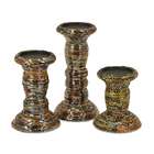   Multicolor Jeweled Exotic Handcrafted Decorative Pillar Candle Holders
