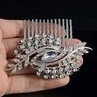   Crystals Bridesmaid Bridal Flower Hair Comb Pieces For Wedding