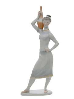Herend   Woman w/Vase Figurine, Hungary, Hungarian  