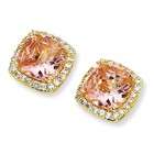 Cheryl M. Sterling Silver Cubic Zirconia Earrings   Gold plated 