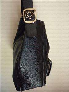 MICHAEL KORS Hamilton Black Leather Large Hobo Bag Purse Handbag 