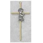 EE 6 Two Tone Boy First Communion Wall Cross New Baptism Engraving 