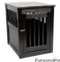 Deluxe Wood DOG CRATE pen pet house indoor end table  