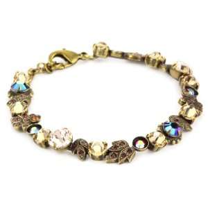  Sorrelli Tapestry Crystal Leaf Station Gold Tone Bracelet Jewelry