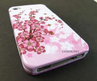 PINK JAPAN FLOWERS HARD SNAP ON CASE COVER APPLE IPHONE 4 4s PHONE 