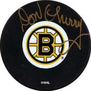  Don Cherry Boston Bruins Autographed Hockey Puck 