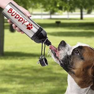 Personalized Dog Water Bottles   Paw Prints:  Kitchen 