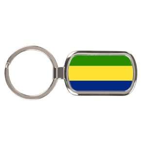  Gabon Flag Keychain