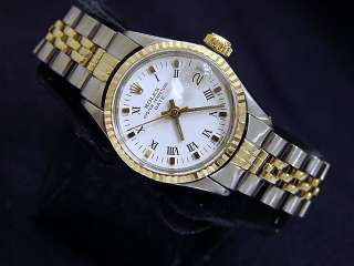 Ladies Two Tone 14k Yellow Gold/Stainless Rolex Date Watch  