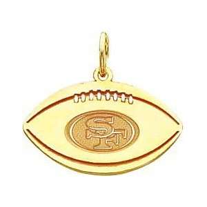   Gold NFL San Francisco 49Ers Logo Football Charm: Sports & Outdoors