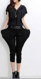 HOT! New Womens Overall Stretch Jumpsuit Harem Pants Trousers Rompers 