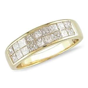  14K Yellow Gold 1/2 CT TDW Princess Diamond Fashion Ring 