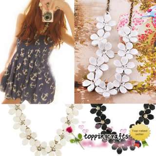 1pcs Fashion sweet White Flower Necklace N92 Free Ship  