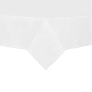 Gourmet Classics 60 inch Round White Easy Care Tablecloth  