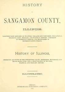 1881 Genealogy & History of Sangamon County Illinois IL  