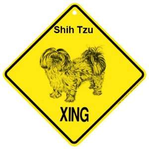  Shih Tzu puuppy cut Xing caution Crossing Sign dog Gift 
