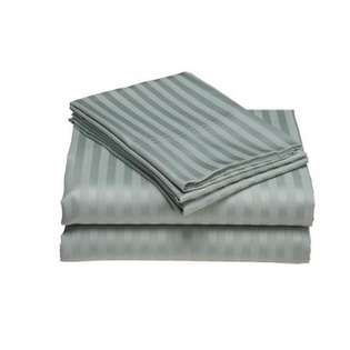 Wildon Home 300 Thread Count Wrinkle Resistant Woven Stripe Sheet Set 