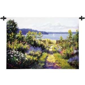  Garden View Coastal Tapestry Wall Hanging