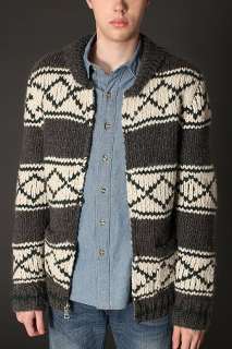 UrbanOutfitters  OHanlon Mills Thick Full Zip Cowichan Sweater