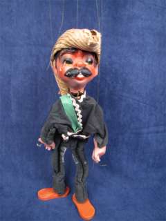 Vintage Paper Mache Puppet Marionette Mexican Man  