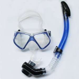 Pellor(TM) Scuba Diving Equipment Diver Diving Mask Snorkel Set Blue 