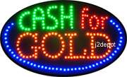 New CASH FOR GOLD 21x13 1/2 Animated Led Sign  