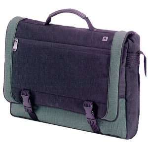   Deluxe Expandable Business Briefcase   Black/Green