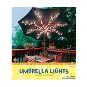  Umbrella Lights, 100 Lights, Plug In, WHITE: Patio, Lawn 