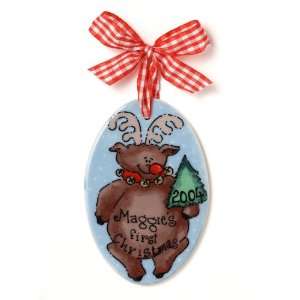  Reindeer Small Oval Ornament