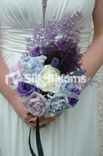 Scottish Purple Tartan Thistle Heather Wedding Bouquet  