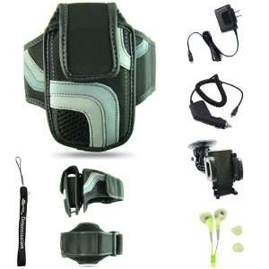  Deluxe Sportband / Workout Armband with Adaptable Neck Strap for HTC 